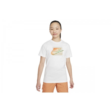 Nike Sportswear Παιδική Κοντομάνικη Μπλούζα Λευκή