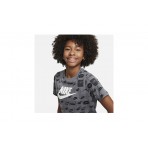Nike Παιδικό Κοντομάνικο T-Shirt Γκρι, Μαύρο, Λευκό