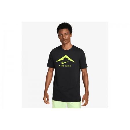 Nike Trail Logo Ανδρικό Κοντομάνικο T-Shirt Μαύρο