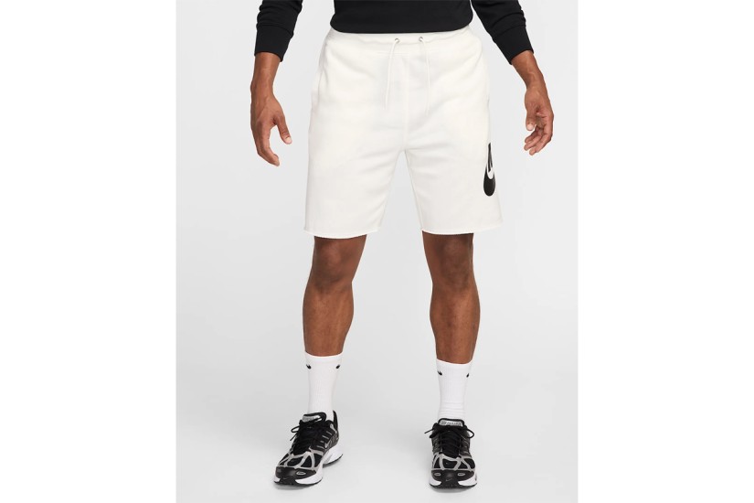 Nike Club Frech Terry Alumni Ανδρική Αθλητική Βερμούδα Εκρού