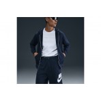 Nike Club Frech Terry Alumni Ανδρική Αθλητική Βερμούδα Μπλε Σκούρο