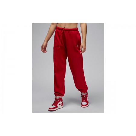 Jordan Brooklyn Fleece Γυναικείο Παντελόνι Φόρμας Κόκκινο