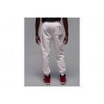 Jordan Brooklyn Fleece Ανδρικό Παντελόνι Φόρμας Εκρού