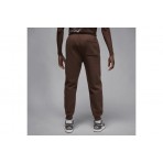 Jordan Brooklyn Fleece Ανδρικό Παντελόνι Φόρμας Καφέ