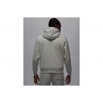 Jordan Brooklyn Fleece Ανδρικό Φούτερ με Κουκούλα Γκρι Ανοιχτό