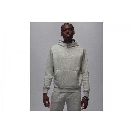 Jordan Brooklyn Fleece Ανδρικό Φούτερ με Κουκούλα Γκρι Ανοιχτό