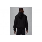 Jordan Brooklyn Fleece Ανδρική Ζακέτα με Κουκούλα Μαύρη