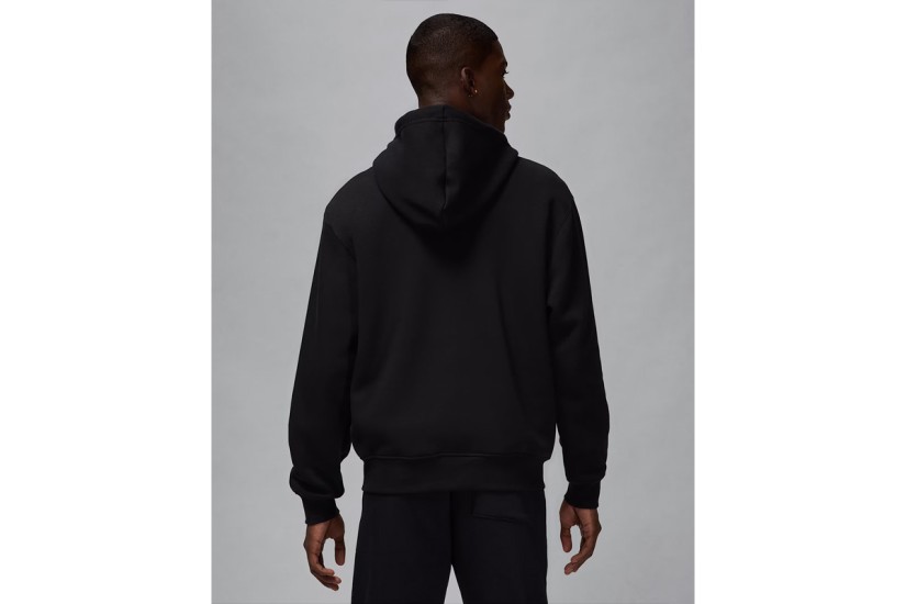 Jordan Brooklyn Fleece Ανδρική Ζακέτα με Κουκούλα Μαύρη