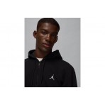 Jordan Brooklyn Fleece Ανδρική Ζακέτα με Κουκούλα Μαύρη