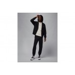 Jordan Brooklyn Fleece Ανδρική Ζακέτα με Κουκούλα Μαύρη
