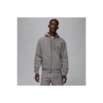 Jordan Brooklyn Fleece Ανδρική Ζακέτα με Κουκούλα Γκρι