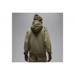 Jordan Brooklyn Fleece Ανδική Ζακέτα με Κουκούλα Λαδί