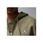 Jordan Brooklyn Fleece Ανδική Ζακέτα με Κουκούλα Λαδί