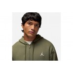 Jordan Brooklyn Fleece Ανδρική Ζακέτα με Κουκούλα Χακί