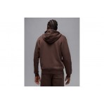 Jordan Brooklyn Fleece Ανδρική Ζακέτα με Κουκούλα Καφέ