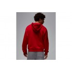 Jordan Brooklyn Fleece Ανδική Ζακέτα με Κουκούλα Κόκκινη