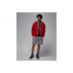 Jordan Brooklyn Fleece Ανδική Ζακέτα με Κουκούλα Κόκκινη