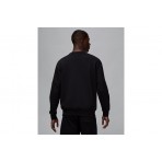 Jordan Brooklyn Fleece Ανδική Μακρυμάνικη Μπλούζα Μαύρη