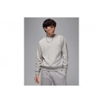 Jordan Brooklyn Fleece Ανδική Μακρυμάνικη Μπλούζα Γκρι Ανοιχτό