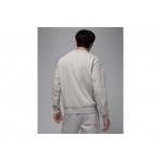 Jordan Brooklyn Fleece Ανδική Μακρυμάνικη Μπλούζα Γκρι Ανοιχτό