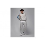 Jordan Brooklyn Fleece Ανδική Μακρυμάνικη Μπλούζα Γκρι Ανοιχτό