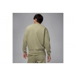 Jordan Brooklyn Fleece Ανδική Μακρυμάνικη Μπλούζα Χακί
