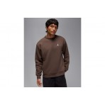 Jordan Brooklyn Fleece Ανδρική Μακρυμάνικη Μπλούζα Καφέ
