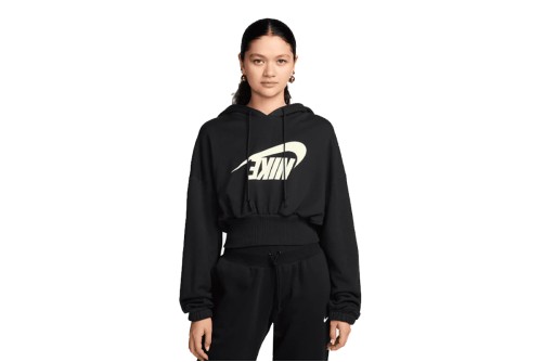 Nike Sportswear Cropped French Terry Hoodie Γυναικείο (FV7777 010)