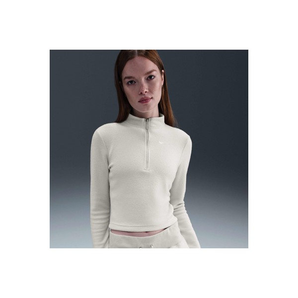 Nike Sportswear Phoenix Μπλούζα Fleece Με Φερμουάρ Γυναικεία (FV8028 072)