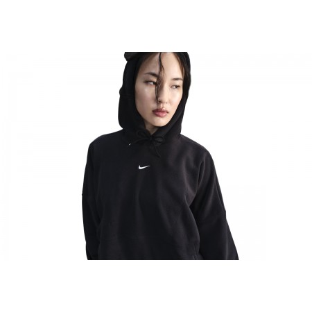 Nike One Γυναικείο Φούτερ με Κουκούλα Μαύρο