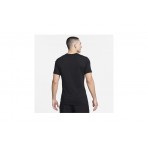 Nike Dri-FIT Fitness Ανδρικό Κοντομάνικο Αθλητικό T-Shirt Μαύρο