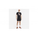 Nike Dri-FIT Fitness Ανδρικό Κοντομάνικο Αθλητικό T-Shirt Μαύρο