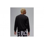 Jordan Sport Crossover Dri-FIT Ανδρική Μακρυμάνικη Μπλούζα με Λαιμόκοψη Μαύρη