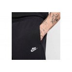 Nike Club Fleece Bungee Ανδρικό Παντελόνι Φόρμας Μαύρο