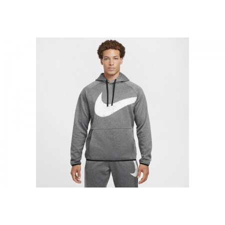 Nike Therma-Fit Ανδρικό Φούτερ με Κουκούλα Γκρι