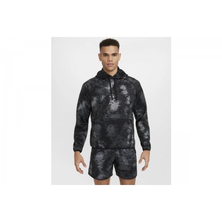 Nike Camo Therma-FIT Ανδρικό Φούτερ με Κουκούλα Μαύρο, Γκρι