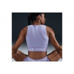 Nike Pro Dri-Fit Γυναικεία Αμάνικη Crop Top Μπλούζα Λιλά