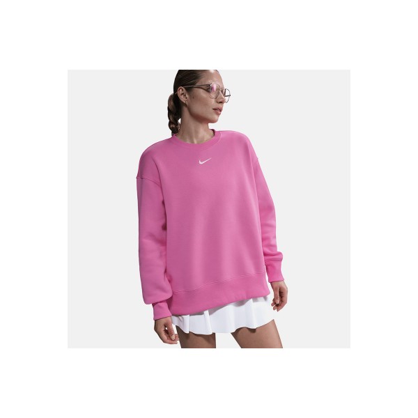 Nike Sportswear Phoenix Fleece Μπλούζα Με Λαιμόκοψη Γυναικεία (FZ4270 675)