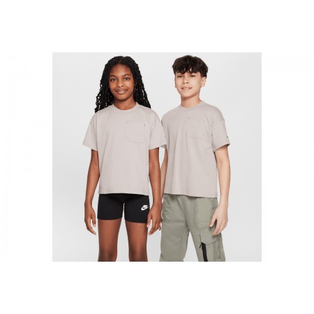 Nike Sportswear City Utility Παιδικό Κοντομάνικο T-Shirt Μπεζ
