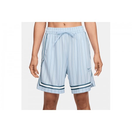 Nike Fly Crossover Γυναικεία Μπασκετική Βερμούδα Σιέλ, Πετρόλ, Λευκή
