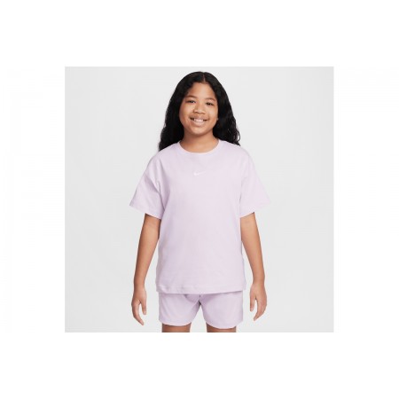 Nike Sportswear Essential Παιδικό Κοντομάνικο T-Shirt Λιλά