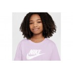 Nike Sportswear Παιδική Κοντομάνικη Crop Top Μπλούζα Λιλά