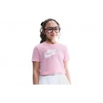 Nike Sportswear Παιδική Κοντομάνικη Crop Top Μπλούζα Ροζ