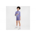 Nike One Dri FIT Παιδικό Κοντό Κολάν Λεβάντα