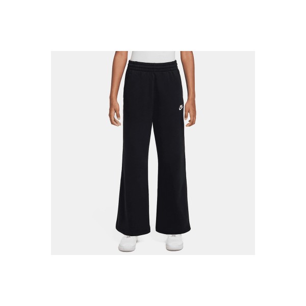 Nike Sportswear Club Fleece Wide-Leg Παντελόνι Φόρμας (FZ6774 010)