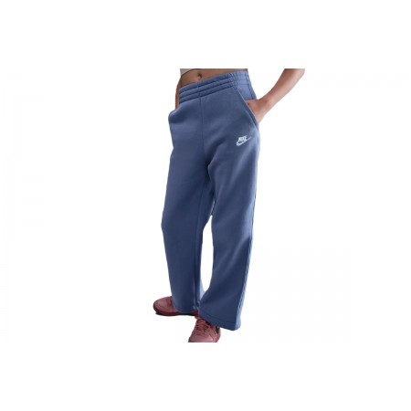 Nike Sportswear Club Fleece Wide-Leg Παιδικό Παντελόνι Φόρμας Ίντιγκο