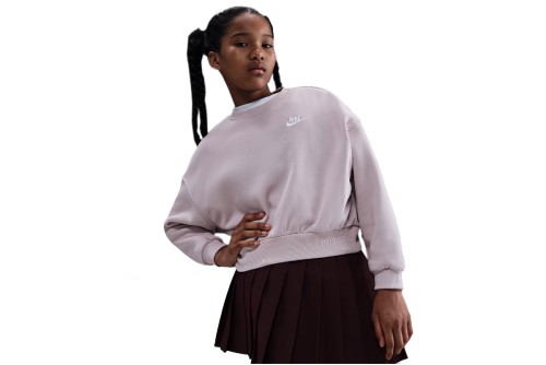 Nike Sportswear Club Fleece Boxy Μπλούζα Με Λαιμόκοψη (FZ9244 019)
