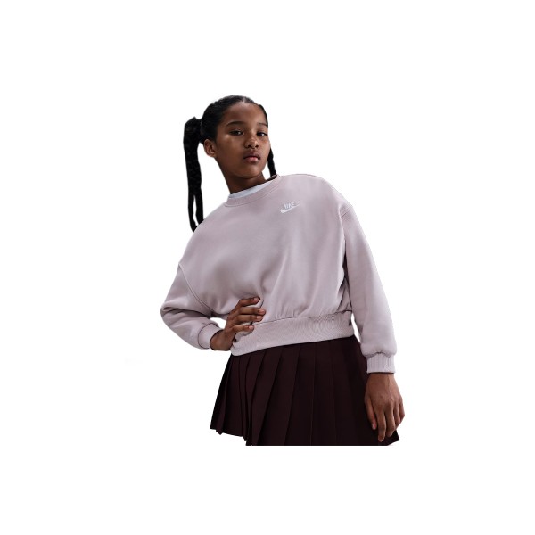 Nike Sportswear Club Fleece Boxy Μπλούζα Με Λαιμόκοψη (FZ9244 019)