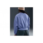 Nike Sportswear Club Fleece Boxy Παιδικό Μακρυμάνικο Φούτερ με Λαιμόκοψη Ίντιγκο