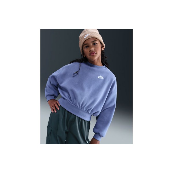 Nike Sportswear Club Fleece Boxy Μπλούζα Με Λαιμόκοψη (FZ9244 499)
